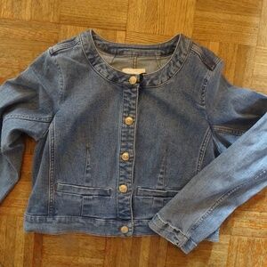 NWT OAT CROPPED JEAN JACKET